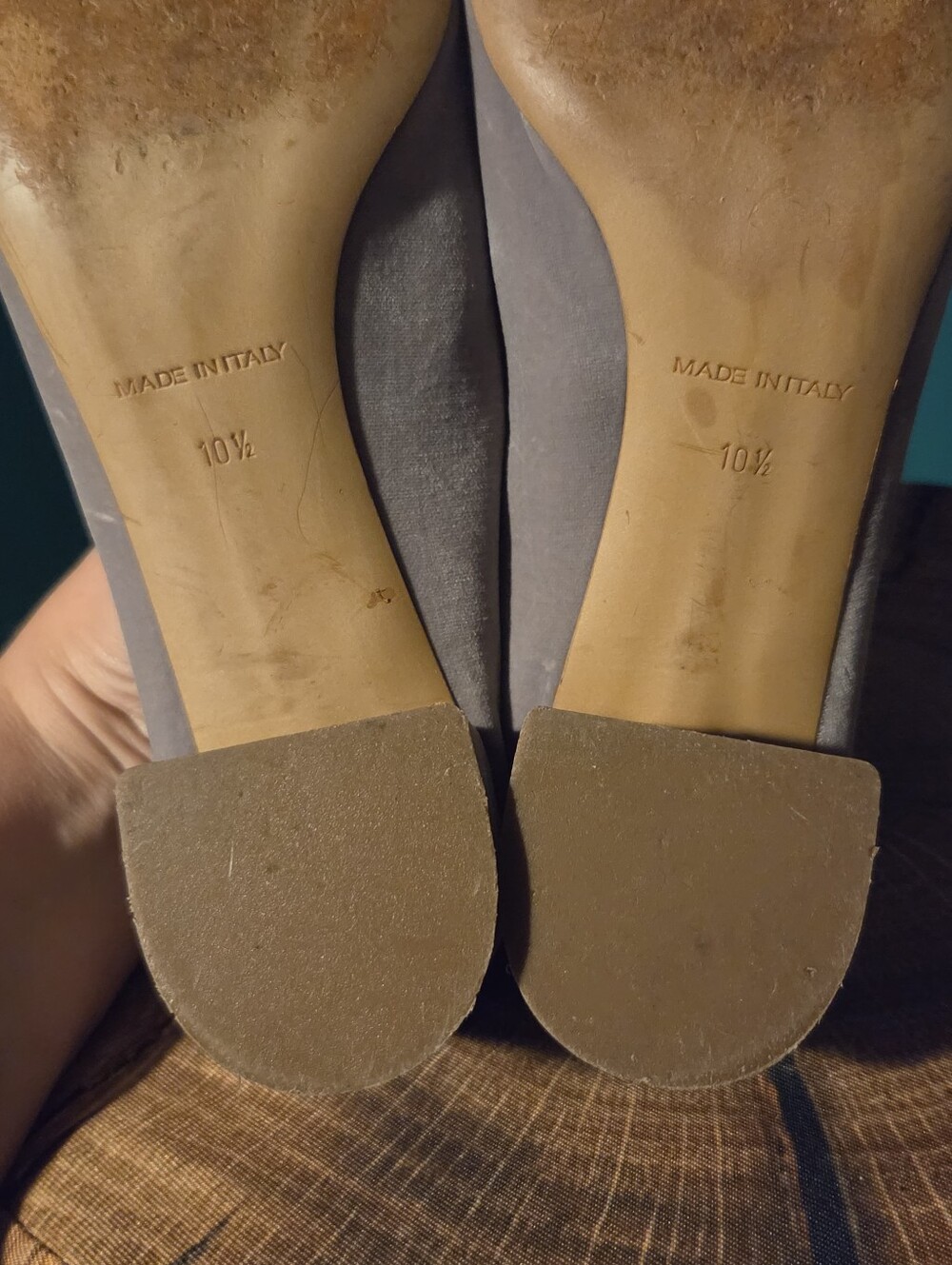 Everlane Day Heel Womens 10.5 Chunky Pump In Grey Suede - Picture 8 of 12